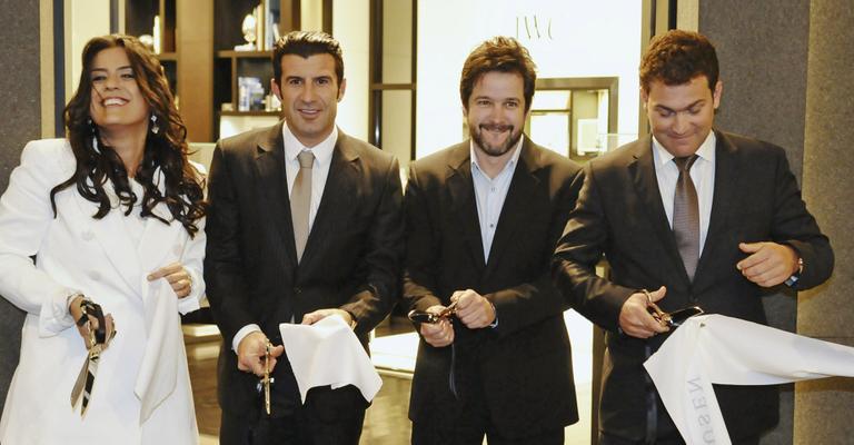 Badalação de Luis Figo e Murilo Benício em São Paulo