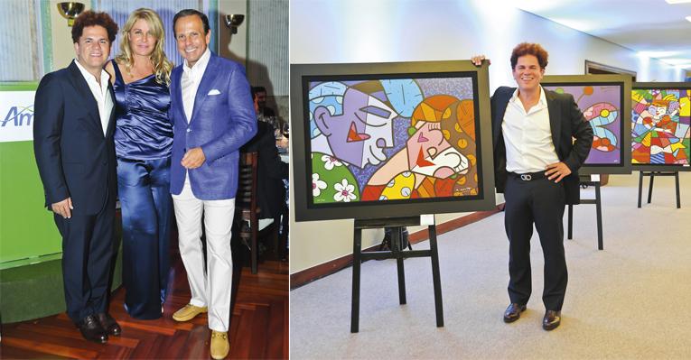 João Doria recebe Romero Britto durante fórum no interior de São Paulo