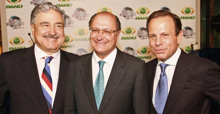 Johnny Saad e Geraldo Alckmin saúdam João Doria