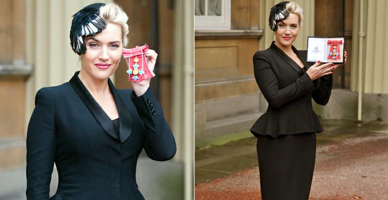 Kate Winslet recebe homenagem da Rainha Elizabeth II em Londres