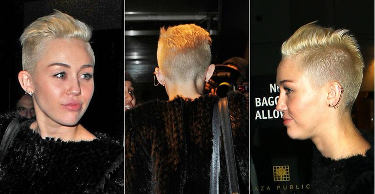Miley Cyrus aparece com o cabelo ainda mais curto