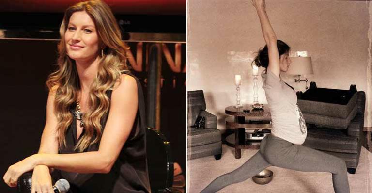 Gisele Bündchen faz meditação na reta final da gravidez