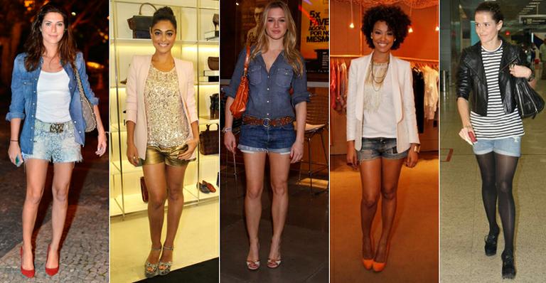 Veja como as famosas combinam shorts