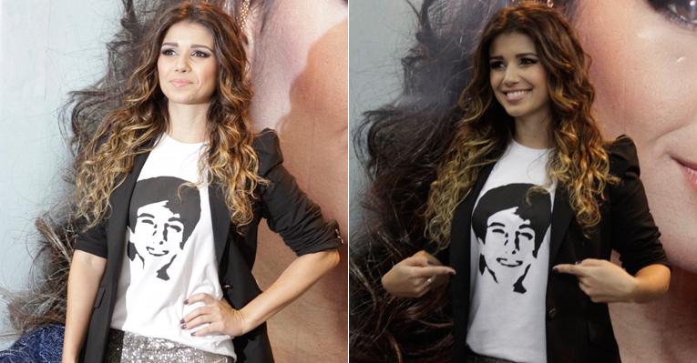 Paula Fernandes homenageia Rafael Mascarenhas em show no Rio de Janeiro