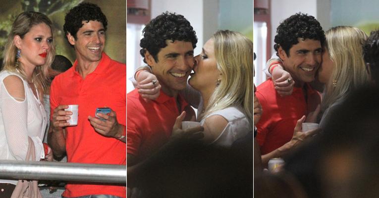 Namorando? Reynaldo Gianecchini troca abraços e sorrisos com loira misteriosa