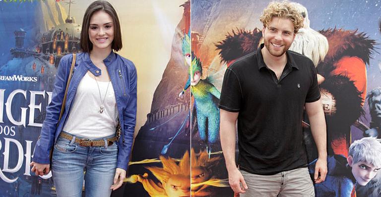 Dubladores Isabelle Drummond e Thiago Fragoso recebem vips em pré-estreia de animação