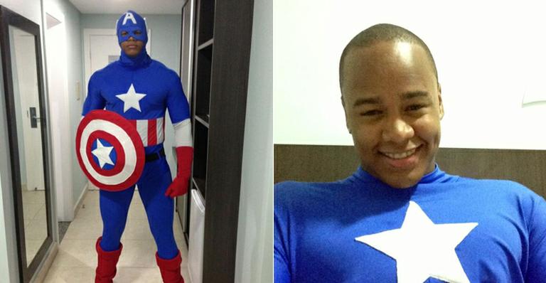 Léo Santana, do Parangolé, se veste de Capitão América para show