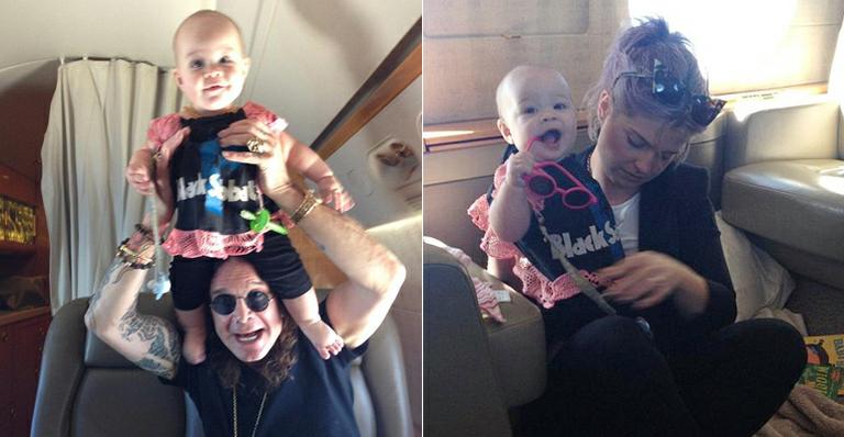 Ozzy Osbourne veste a neta com roupinha de sua banda de rock