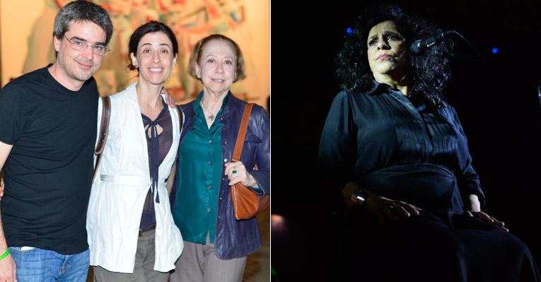 Fernanda Montenegro e família curtem show de Gal Costa