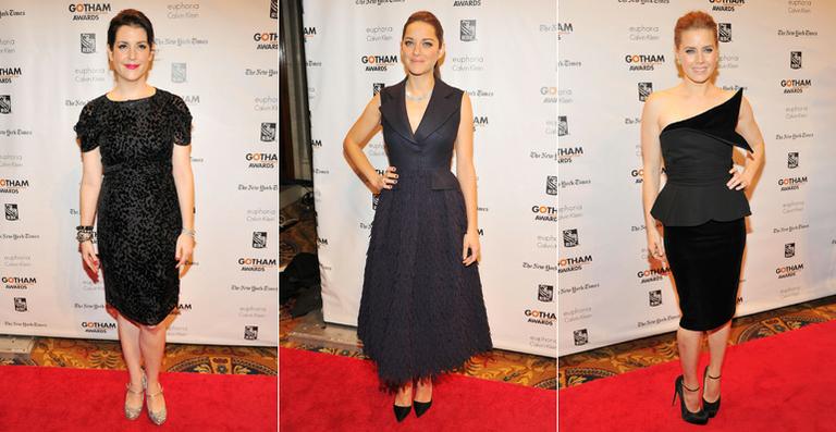 Marion Cotillard, Melanie Lynskey e Amy Adams no tapete vermelho do Gotham Awards