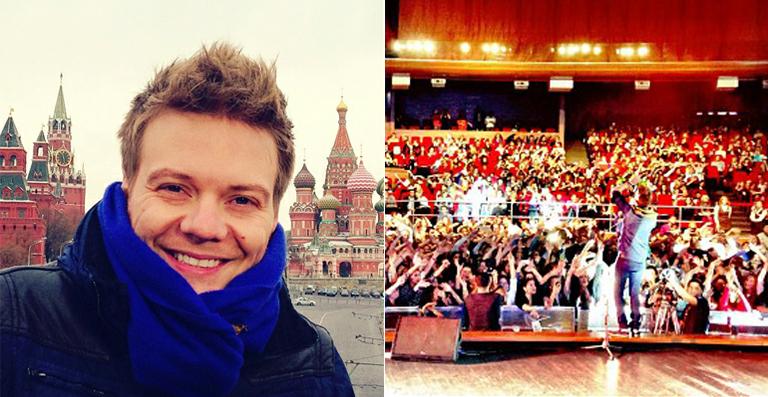 Michel Teló faz show na Rússia em última apresentação no exterior deste ano