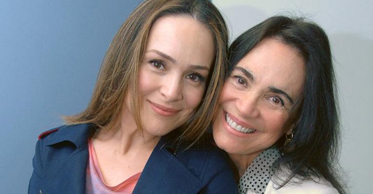 Mãe e filha, Regina e Gabriela Duarte se encontram em gravação de final de ano