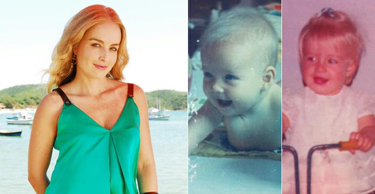 No dia do aniversário de 39 anos, Angélica abre o baú de fotos