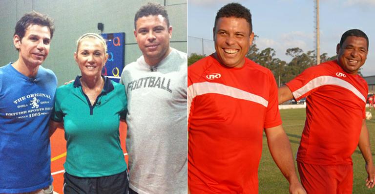 Esportistas, Hortência e Vampeta incentivam a dieta de Ronaldo, o Fenômeno