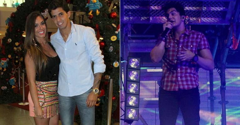 Depois de recaída, Nicole Bahls e Victor Ramos vão ao show de Luan Santana