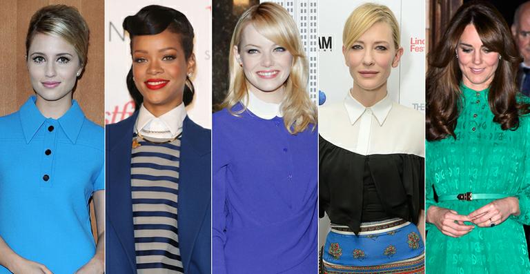 Veja como as famosas voltaram a usar a gola em looks vintages