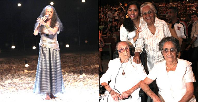Aos 105 anos, Dona Canô vai ao show de sua filha Maria Bethânia