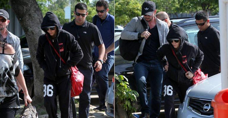 De moletom, Madonna vai para show no Rio