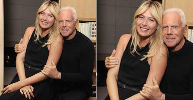 Maria Sharapova visita Giorgio Armani em Milão