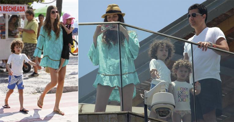 Michelle Alves curte o Rio de Janeiro com os filhos