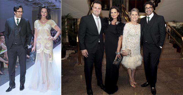 Luciano Szafir e Luiza Brunet desfilam simpatia em evento solidário