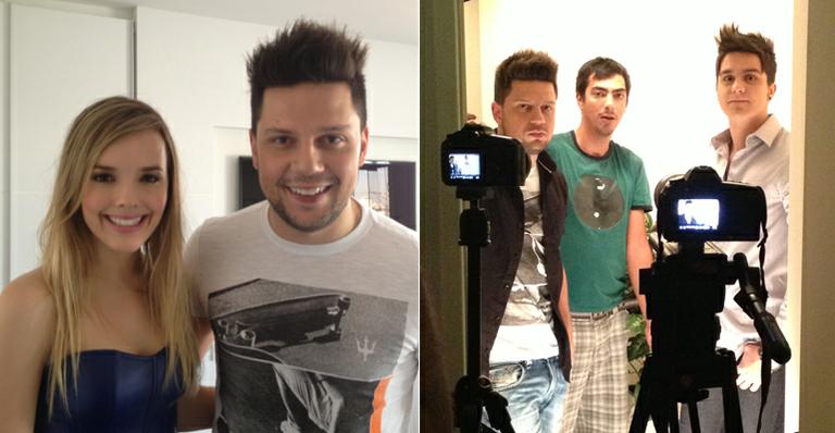 Thaeme e Thiago gravam clipe com Luan Santana