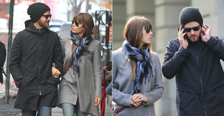 Recém-casados, Justin Timberlake e Jessica Biel passeiam pelas ruas de Nova York