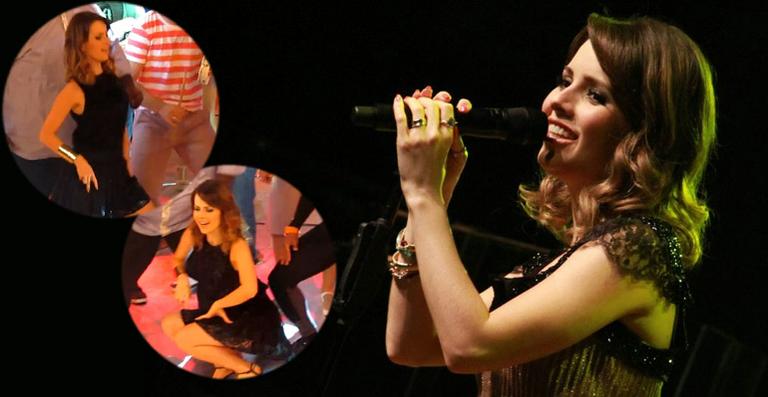 Até o chão: Sandy dança funk em gravação do ‘Esquenta!’