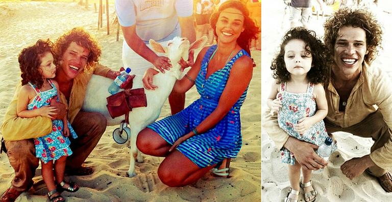 José Loreto e Débora Nascimento se divertem com a pequena Maysa