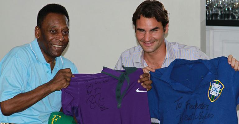 ‘Conhecer Pelé em seu próprio país é um sonho para qualquer atleta’, diz Roger Federer