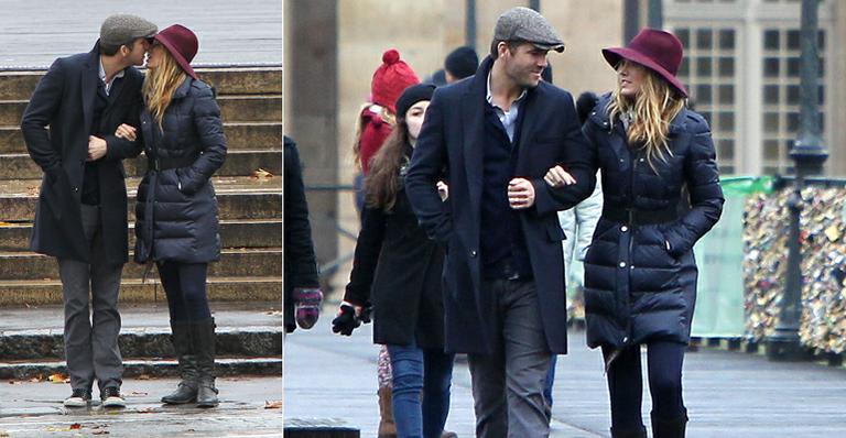 Ryan Reynolds e Blake Lively trocam beijos em Paris e esfriam boatos de brigas conjugais