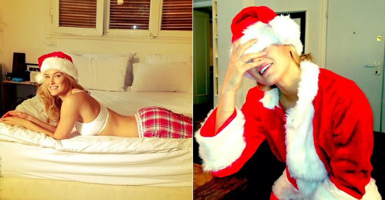 Bar Refaeli posta fotos em que aparece vestida de mamãe noel