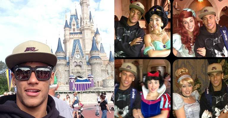 Neymar curte férias na Disney com amigos