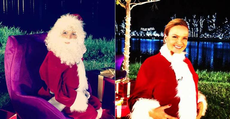 Eliana se veste de Papai Noel em gravação
