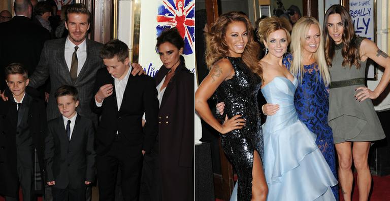Família Beckham se reúne na estreia de musical das Spice Girls