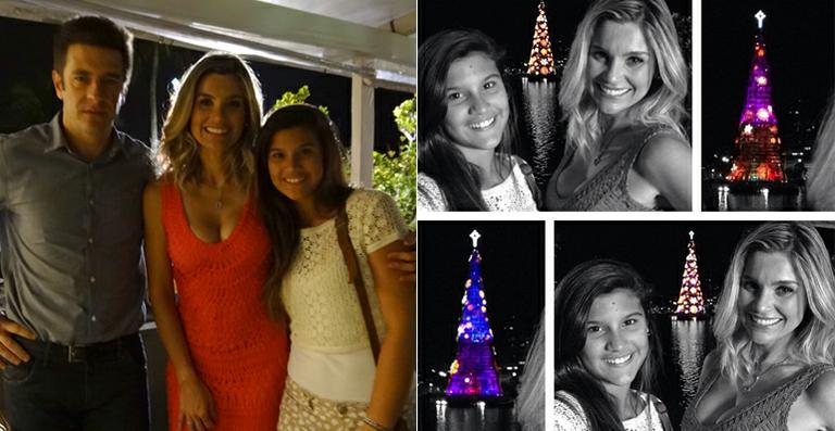Giulia acompanha a mãe, Flávia Alessandra, em gravação de ‘Salve Jorge’