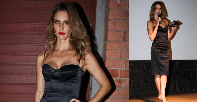 Com um pretinho básico, Fernanda Lima rouba a cena como mestre de cerimônia em SP