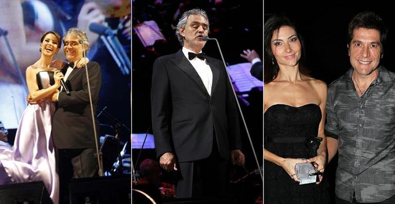 Andrea Bocelli recebe famosos em única apresentação no Brasil