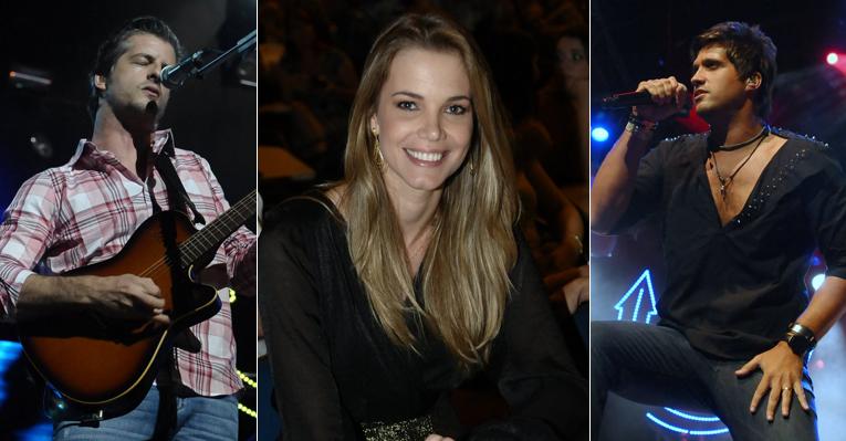 Apontada como affaire de Victor, Claudia Helena Swarowsky confere show da dupla