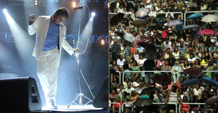 Roberto Carlos pede desculpa por atraso em show: “Peguei um trânsito!”