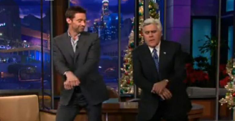 Hugh Jackman ensina coreografia de ‘Gangnam Style’ a Jay Leno