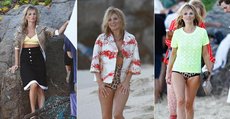 Kate Moss faz ensaio em praia francesa