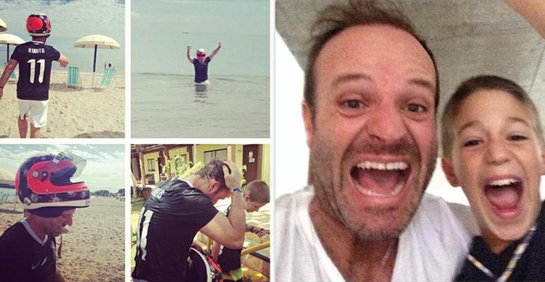 Rubens Barrichello paga promessa após título mundial do Corinthians