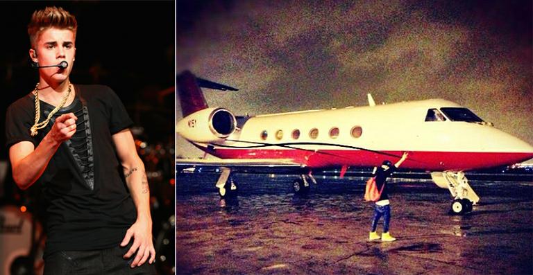Justin Bieber mostra seu jatinho particular