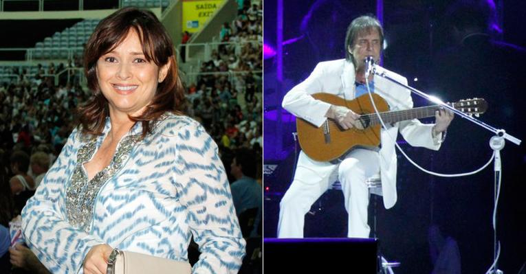 Myrian Rios confere show de seu ex, o Rei Roberto Carlos
