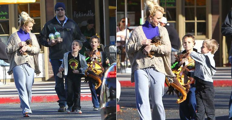 Britney Spears se diverte com os filhos em L.A.