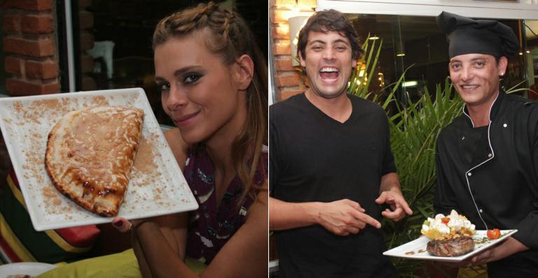Carol Dieckmann e Bruno de Luca inspiram nomes de pratos em restaurante carioca