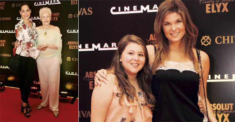 Christiane Torloni confere com a mãe inauguração de cinema no Rio