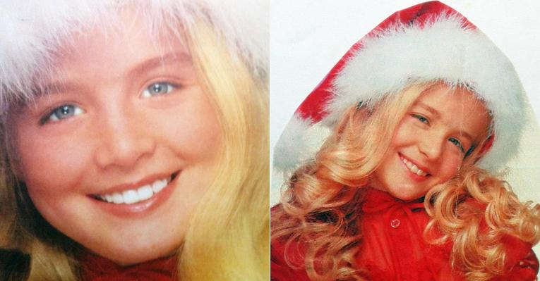 Angélica em versão Mamãe Noel na infância