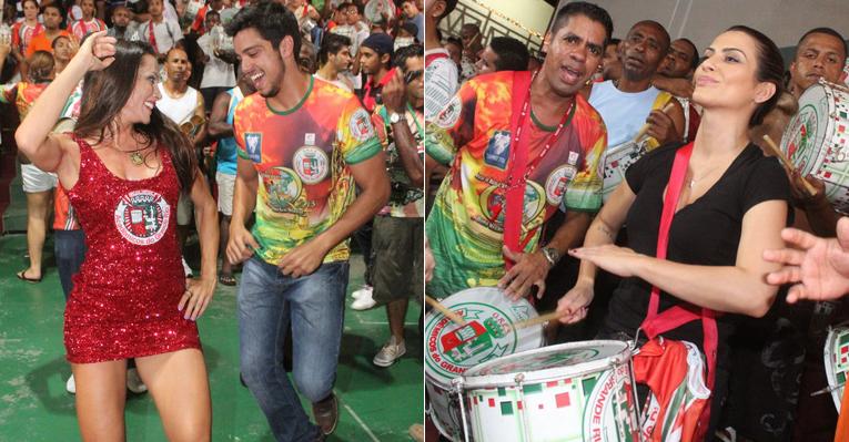 Estrelas caem no samba na quadra da Grande Rio